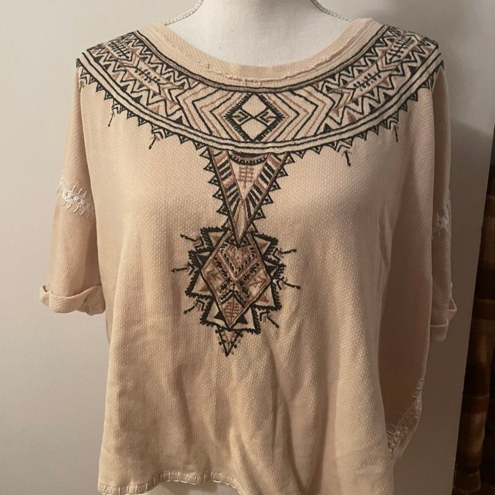 Free People Embroidered Top